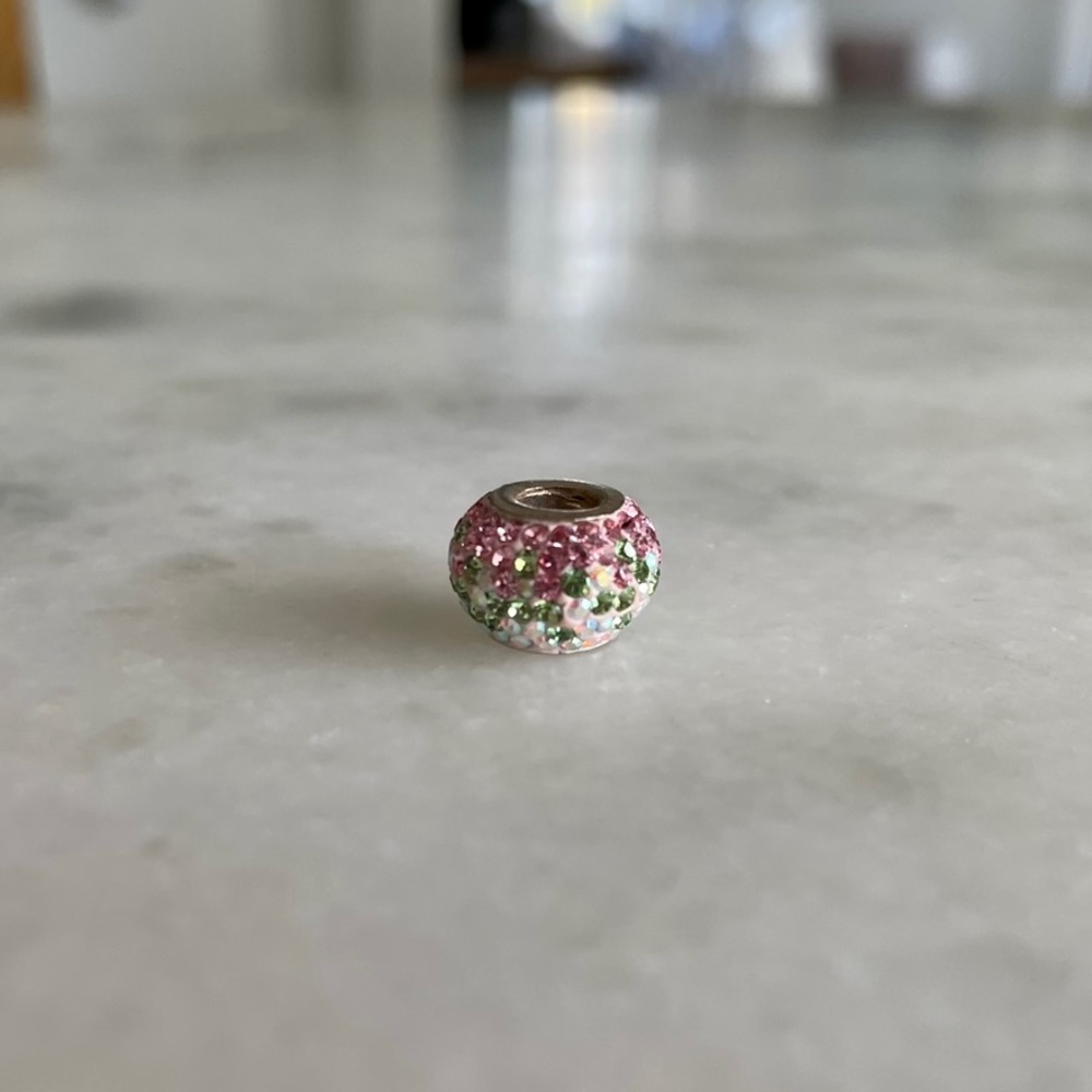 Kay Jewelers Crystal Stamped 925 Sterling Silver Bracelet Charm